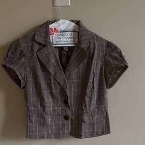 vintage forever 21 plaid button front blouse